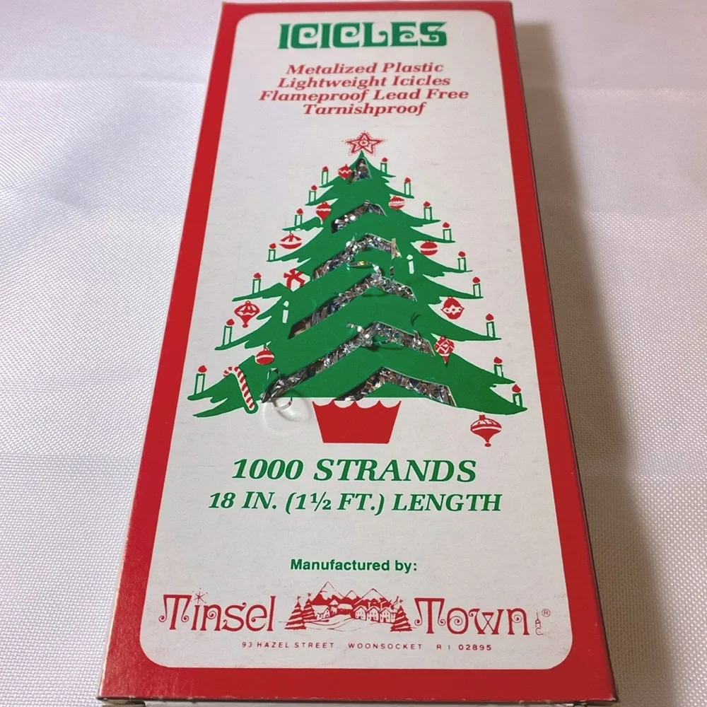Retro Tinsel Town Vintage Christmas Tree Icicles 1000 18” Strands